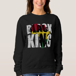 Sweatshirt Carte de l'Afrique du roi noir Mois de l'histoire