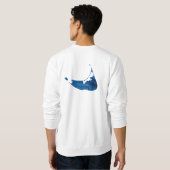 Sweatshirt Carte de l'aquarelle Nantucket Réunion familiale (Dos entier)