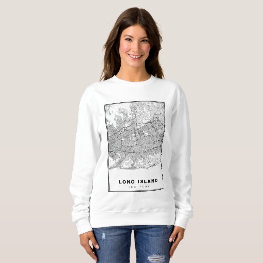 Sweatshirt Carte de Long Island (Devant entier)