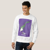 Sweatshirt Carte de Norvège affiche illustrée imprimée. (Devant entier)