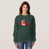 Sweatshirt Carte de script Canada simple moderne (Devant entier)