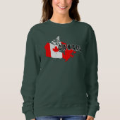 Sweatshirt Carte de script Canada simple moderne (Devant)