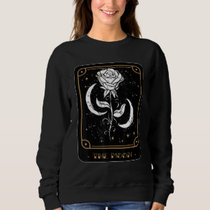 Sweatshirt Carte de tarot de lune rose diseuse de bonne avent