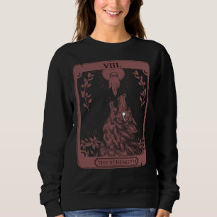 Sweatshirt Carte de tarot occulte Force de conception de loup