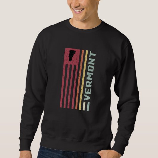 Sweatshirt Carte des États-Unis de vacances rétro de l'amour (Devant)