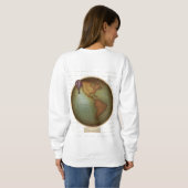 Sweatshirt Carte des hémisphères Est et Ouest 2 côtés (Dos entier)