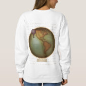 Sweatshirt Carte des hémisphères Est et Ouest 2 côtés (Dos)