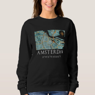 Sweatshirt Carte des rues d'Amsterdam