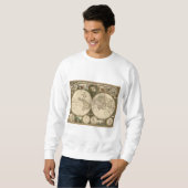 Sweatshirt Carte du monde 1660 par Frederick de Wit (Devant entier)