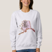 Sweatshirt Carte et faits de l'Alaska (Devant)