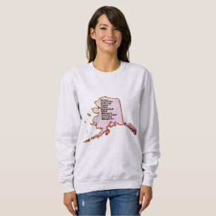 Sweatshirt Carte et faits de l'Alaska