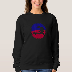 Sweatshirt Carte Haïti Drapeau haïtien Vintage