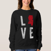Sweatshirt Carte Love Mississippi Amérique Indépendance améri (Devant)