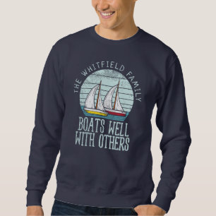 Sweatshirt Carte Nautique Personnalisée Famille Aventure de v
