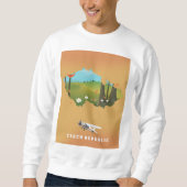 Sweatshirt Carte République tchèque Affiche illustrée. (Devant)