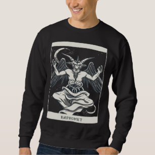 Sweatshirt Carte Tarot Baphomet Satan Occulte Gothique Goth O