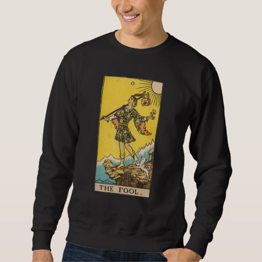 Sweatshirt Carte Tarot Classique L'idiot (Devant)