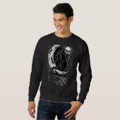 Sweatshirt Carte Tarot Crescent Moon Et Cat Graphique (Devant entier)