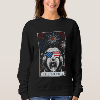 Sweatshirt Carte Tarot Havanais Papa 4 juillet US American Fl