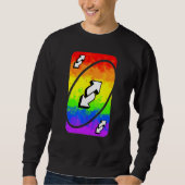 Sweatshirt Carte Uno gay pride (Devant)