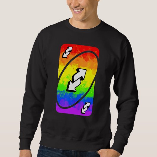 Sweatshirt Carte Uno gay pride (Devant)