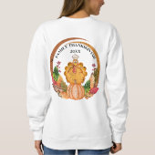 Sweatshirt Carte Vintage Thanksgiving Turquie (Dos)