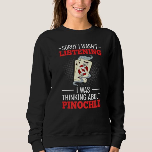 Sweatshirt Cartes de jeu Pinochle Points de pont double 1 (Devant)