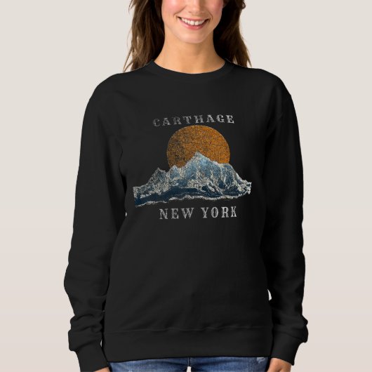 Sweatshirt Carthage New York Mountain Sunset Scene (Devant)
