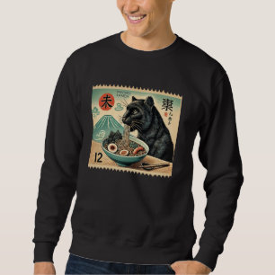 Sweatshirt Cascade de soleil japonais Mt Fuji Postage Panther