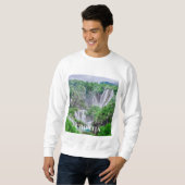 Sweatshirt Cascade des lacs Plitvice (Devant entier)