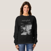 Sweatshirt Cascades noires et blanches modernes (Devant entier)
