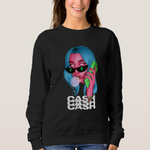 Sweatshirt Cash Girl - Triste Edgy Streetwear esthétique