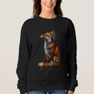 Sweatshirt Casque animal Fox amusant Graphisme mignon Foxes A