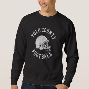 Sweatshirt Casque de football rétro Yolo County Football Thro