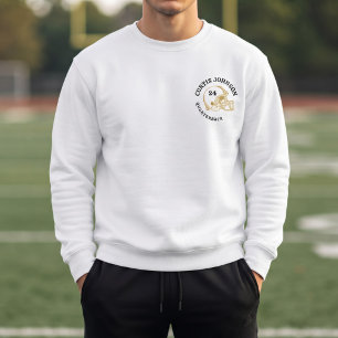 Sweatshirt Casque de football vintage avec nom et numéro pers