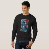 Sweatshirt Casque de golf de disque astronaute (Devant entier)