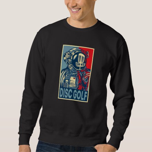 Sweatshirt Casque de golf de disque astronaute (Devant)