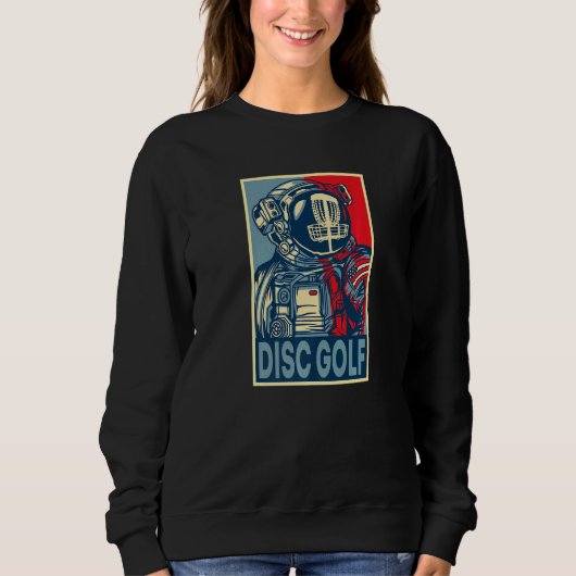 Sweatshirt Casque de golf de disque astronaute (Devant)