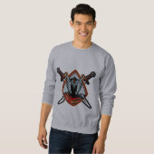 Sweatshirt Casque de Guerrier (Devant entier)