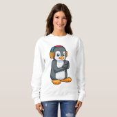 Sweatshirt Casque de musique Penguin (Devant entier)