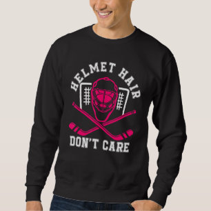 Sweatshirt Casque Hair ne se soucient pas Pink Hockey Mask Jo