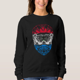 Sweatshirt Casque moto à vélo de montagne Paraguay drapeau