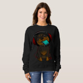 Sweatshirt Casque Rottweiler Pup (Devant entier)