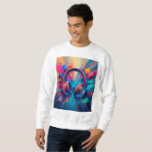 Sweatshirt 🎧 Casques Audio Vibrants Avec Projections de Pein (Devant entier)