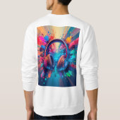 Sweatshirt 🎧 Casques Audio Vibrants Avec Projections de Pein (Dos)