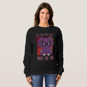 Sweatshirt Casques Eléphants Et Lunettes Hipster (Devant entier)