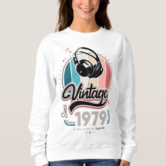 Sweatshirt Casques vintages depuis 1979 (Devant)