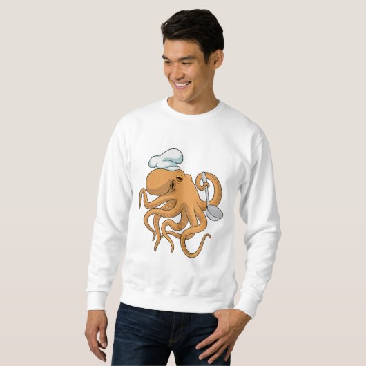 Sweatshirt Casquette chef Octopus Cook (Devant entier)