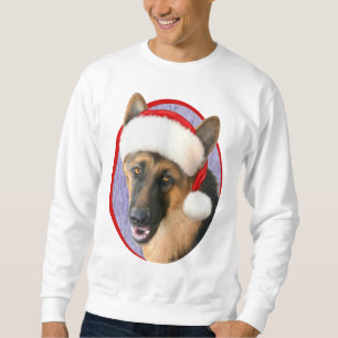 Sweatshirt Casquette de Père Noël de Noël de berger allemand