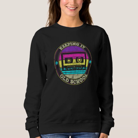 Sweatshirt Cassette Tape Musique Rétro 80s 90s Gareping It Ol (Devant)